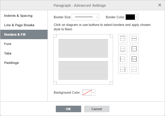 Setup Border Add borders