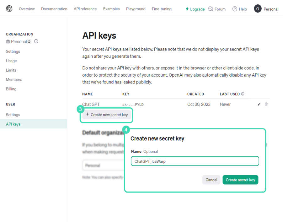 How to get a secret key