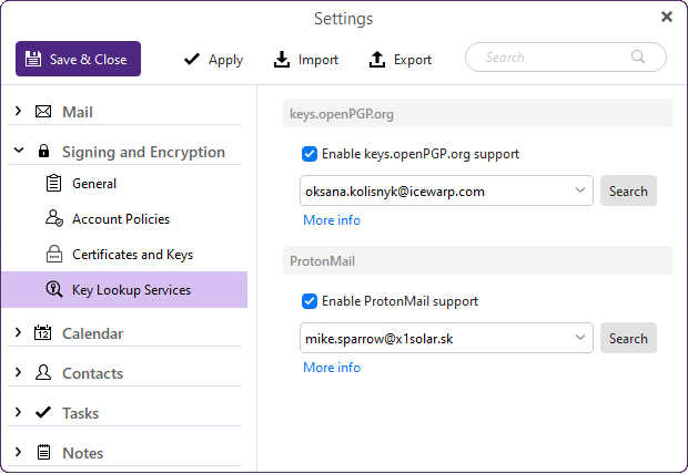 Signing and Encryption