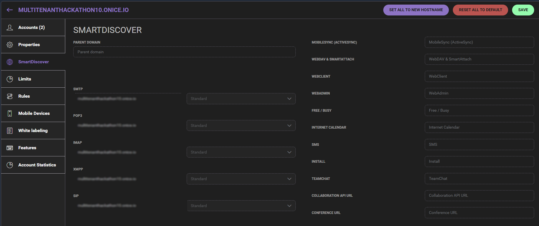 SmartDiscover configuration