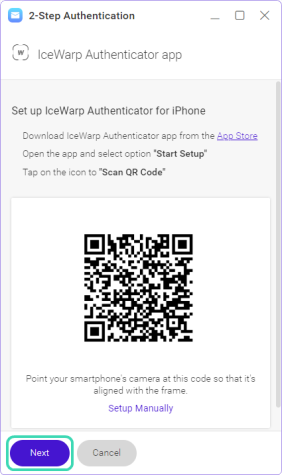 How to configure 2-step authentication