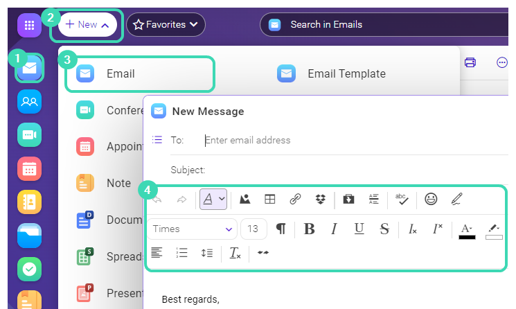 How to create an email